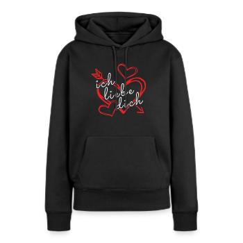 ich liebe dich Jahrestag - Frauen Premium Bio Hoodie - Schwarz - Vorne - Julia (174cm)