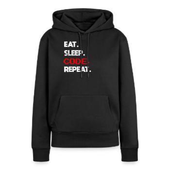 Coder programmer - Women’s Premium Organic Hoodie - black - Front - Julia (174cm)