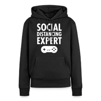 Social Distancing Expert - Gamer Gaming Game - Frauen Premium Bio Hoodie - Schwarz - Vorne - Julia (174cm)