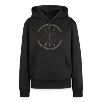 Bogen schießen Pfeil Bogen - Frauen Premium Bio Hoodie - Schwarz - Vorne - Julia (174cm)