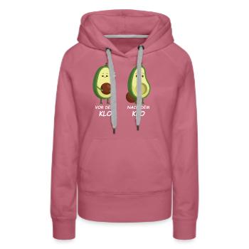 Avocado - Frauen Premium Bio Hoodie - Malve - Vorne - Isabella (175cm)