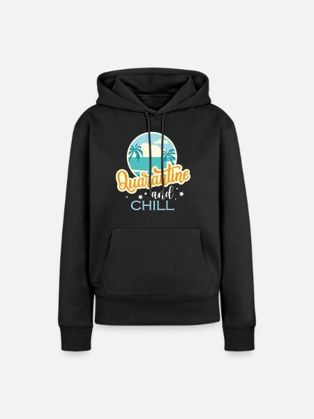 Sommer in der Quarantäne - Frauen Premium Bio Hoodie - Schwarz