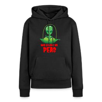 Alien Ufo Alien Aliens Zone 51 - Sweat à capuche Premium bio Femme - noir - Devant - Julia (174cm)