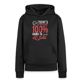 Heutige Prognose 100% Chance auf RC-Boote Lustig - Frauen Premium Bio Hoodie - Schwarz - Vorne - Julia (174cm)