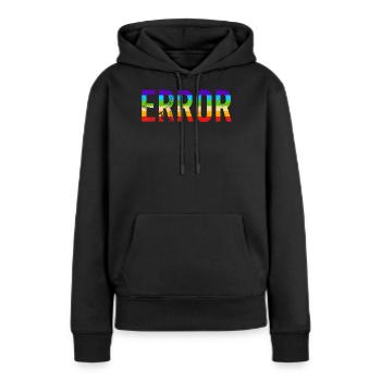 Essai et erreur - Sweat à capuche Premium bio Femme - noir - Devant - Julia (174cm)