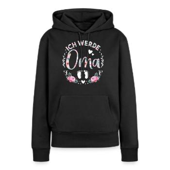 Du wirst Oma Geschenk - Frauen Premium Bio Hoodie - Schwarz - Vorne - Julia (174cm)