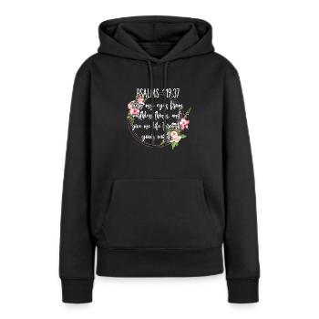 Bible - Sweat à capuche Premium bio Femme - noir - Devant - Julia (174cm)