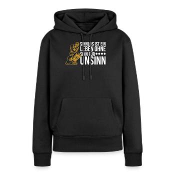 Philosophie Philosoph Philosophen Geschenk - Frauen Premium Bio Hoodie - Schwarz - Vorne - Julia (174cm)