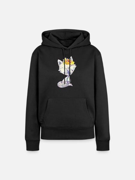 Fuchs - Frauen Premium Bio Hoodie - Schwarz
