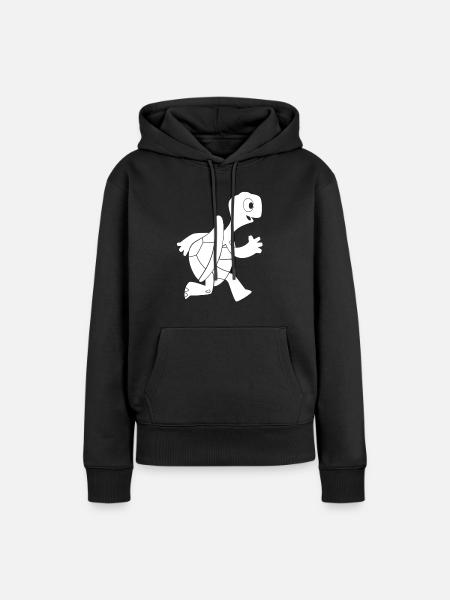 Joggen - Frauen Premium Bio Hoodie - Schwarz