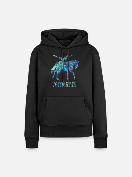 Voltigieren Pferdesport Volti Voltigier Geschenk - Frauen Premium Bio Hoodie - Schwarz