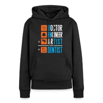 Dentiste dentiste dent dents dents cadeau dentaire - Sweat à capuche Premium bio Femme - noir - Devant - Julia (174cm)