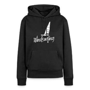 Windsurfing - Frauen Premium Bio Hoodie - Schwarz - Vorne - Julia (174cm)