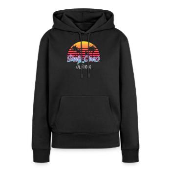 Santa Cruz California - Frauen Premium Bio Hoodie - Schwarz - Vorne - Julia (174cm)