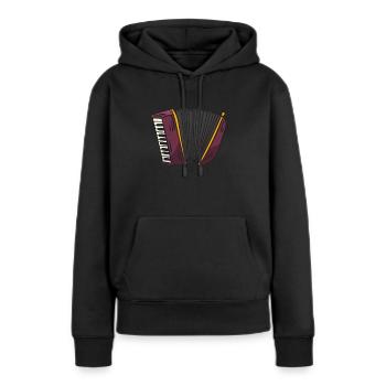 Akkordeon - Frauen Premium Bio Hoodie - Schwarz - Vorne - Julia (174cm)