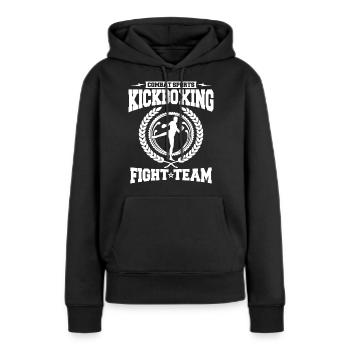 Kickboxing Kickboxer Kickboxing - Sweat à capuche Premium bio Femme - noir - Devant - Julia (174cm)