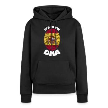 Drapeau espagnol espagnol espagnol ADN espagnol - Sweat à capuche Premium bio Femme - noir - Devant - Julia (174cm)