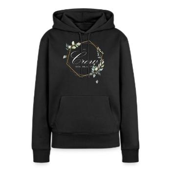 L'équipage de la mariée - Sweat à capuche Premium bio Femme - noir - Devant - Julia (174cm)