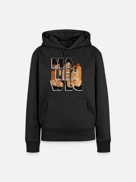 Malerweg - Frauen Premium Bio Hoodie - Schwarz