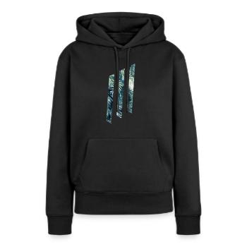 Geometric shapes tropical - Women’s Premium Organic Hoodie - black - Front - Julia (174cm)