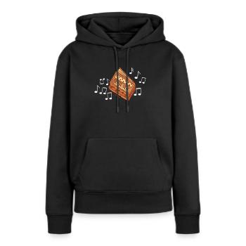 Akkordeon - Frauen Premium Bio Hoodie - Schwarz - Vorne - Julia (174cm)