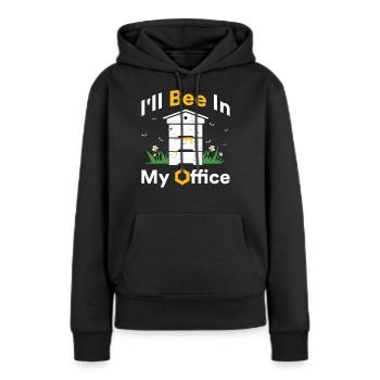 Apiculteur abeilles abeille miel cadeau - Sweat à capuche Premium bio Femme - noir - Devant - Julia (174cm)