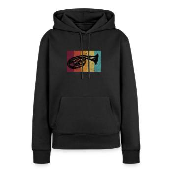 Cor ténor - Sweat à capuche Premium bio Femme - noir - Devant - Julia (174cm)
