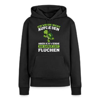 Ich Werde Nicht Aufgeben Läufer Schildkröte Laufen - Frauen Premium Bio Hoodie - Schwarz - Vorne - Julia (174cm)