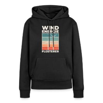 Windrad Windpark Windkraft Flüsterer - Frauen Premium Bio Hoodie - Schwarz - Vorne - Julia (174cm)