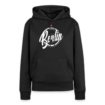 Conception de fan de football de Berlin pour les Berlinois - Sweat à capuche Premium bio Femme - noir - Devant - Julia (174cm)