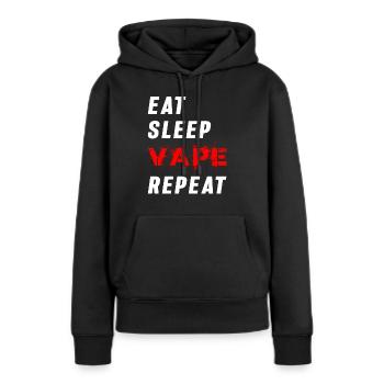 Vaping Dampfen Vape Vaper E Zigarette Drip Dampfer - Frauen Premium Bio Hoodie - Schwarz - Vorne - Julia (174cm)