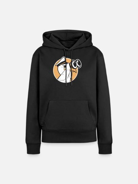 mouette - Dame Premium hoodie, økologisk bomuld - sort