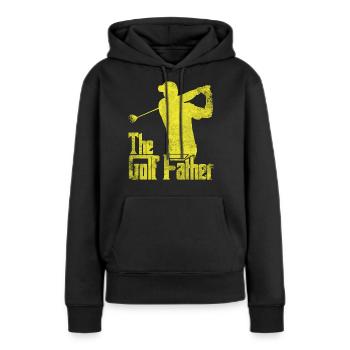 Golf Golfplatz Golfschläger - Frauen Premium Bio Hoodie - Schwarz - Vorne - Julia (174cm)