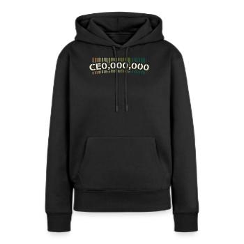 Besitzer CEO Motiv - Frauen Premium Bio Hoodie - Schwarz - Vorne - Julia (174cm)