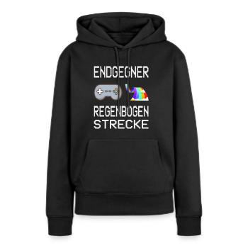 Endgegner Regenbogenstrecke Mario Kart Gaming - Frauen Premium Bio Hoodie - Schwarz - Vorne - Julia (174cm)