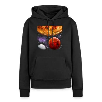 Espace - Sweat à capuche Premium bio Femme - noir - Devant - Julia (174cm)