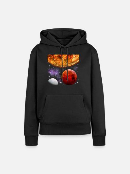 Weltraum - Frauen Premium Bio Hoodie - Schwarz