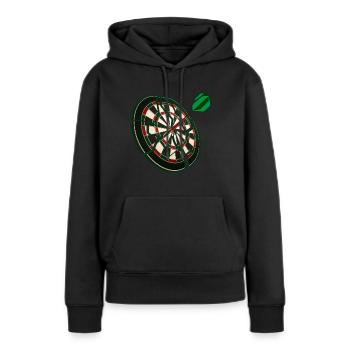Dart Bullseye Dart player jeu de fléchettes - Sweat à capuche Premium bio Femme - noir - Devant - Julia (174cm)