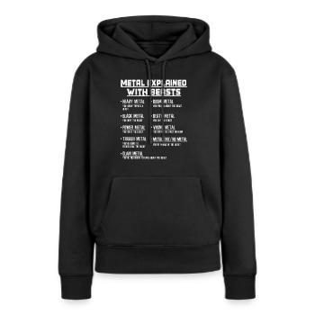 Metal Musique Heavy Metal Black Metal Death Metal - Sweat à capuche Premium bio Femme - noir - Devant - Julia (174cm)