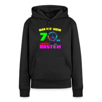 Mein 70er Jahre Kostüm - Frauen Premium Bio Hoodie - Schwarz - Vorne - Julia (174cm)