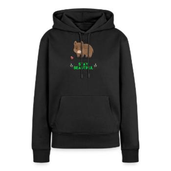 Süßes niedliches Wildschwein Waldtier Waldtiere - Frauen Premium Bio Hoodie - Schwarz - Vorne - Julia (174cm)