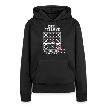Hebamme Baby Geburt Schwangerschaft Lustig - Frauen Premium Bio Hoodie - Schwarz - Vorne - Julia (174cm)