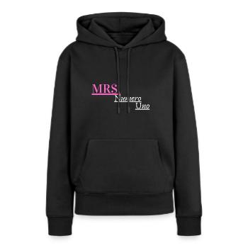 Mme Numero Uno - Sweat à capuche Premium bio Femme - noir - Devant - Julia (174cm)
