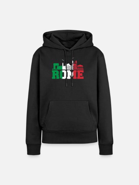 Rom - Frauen Premium Bio Hoodie - Schwarz