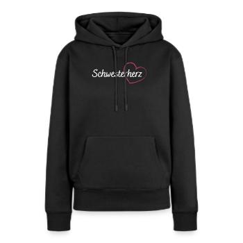 Schwesterherz Geschwister Schwestern - Frauen Premium Bio Hoodie - Schwarz - Vorne - Julia (174cm)