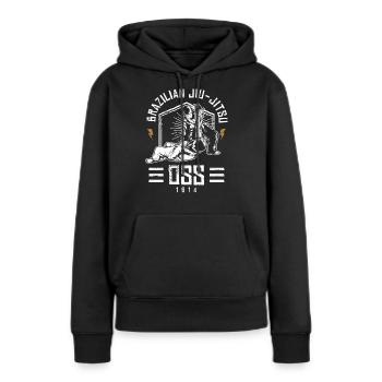 Leglock brasilianische Jiu Jitsu BJJ Geschenk-Design-Idee - Frauen Premium Bio Hoodie - Schwarz - Vorne - Julia (174cm)