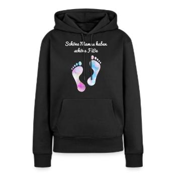 Fußpflege Pediküre Podologe Nagelstudio Geschenk - Frauen Premium Bio Hoodie - Schwarz - Vorne - Julia (174cm)