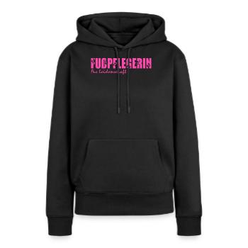 Fußpflege Pediküre Podologe Nagelstudio Geschenk - Frauen Premium Bio Hoodie - Schwarz - Vorne - Julia (174cm)