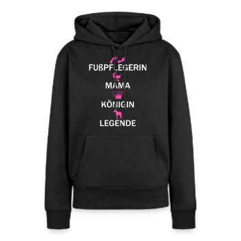 Fußpflegerin Mama Pediküre Nagelstudio Geschenk - Frauen Premium Bio Hoodie - Schwarz - Vorne - Julia (174cm)