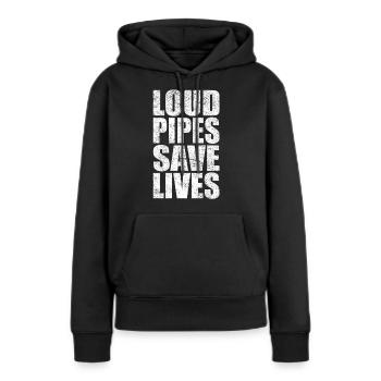 chemise idée cadeau tuner tuner cool - Sweat à capuche Premium bio Femme - noir - Devant - Julia (174cm)